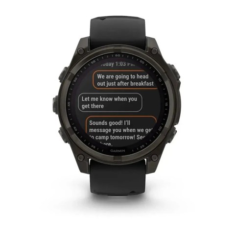 Смарт-часы Garmin fenix 8 (47 мм) Sapphire Solar карбоново-серый DLC титан черный/гравийно-серый
