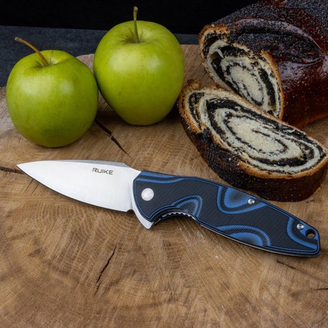 Ніж складаний туристичний Ruike Fang P105-Q, (9.2 см) 14C28N / G10 синій