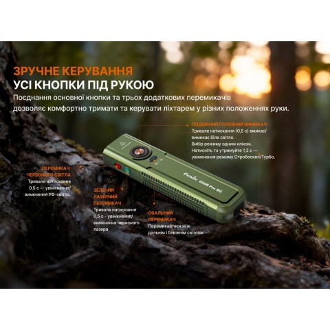 Ліхтар Fenix E06R PRO RG, помаранчевий