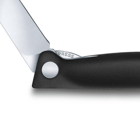 Нож кухонный складной Victorinox SwissClassic 11 см, скругленный, черный, блистер