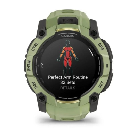 Смарт-годинник Garmin Instinct 3 (50 мм) AMOLED папоротево-зелений