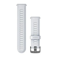 Змінні ремінці для смарт-годинника Garmin Forerunner (22 мм) силіконові, білі із грифельною фурнітурою