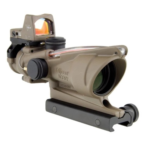 Комплект Trijicon приціл оптичний ACOG 4x32 BAC і приціл коліматорний RMR 3.25 МОА FDE