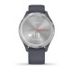 Смарт-годинник Garmin vivomove 3S зі сріблястим безелем та гранітно-синім ремінцем