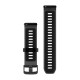 Быстросменные ремешки Garmin Forerunner Collection (22 мм) силиконовые, полупрозрачные черные/черные с фурнитурой грифельного цвета