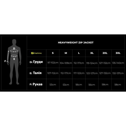 Куртка RidgeMonkey APEarel Heavyweight Zip Jacket XXL Black