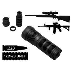 Дульный тормоз-компенсатор AFTactical M241, .223 (5.56мм), 1/2x28 UNEF, AR15 | M4, Болтовик .223