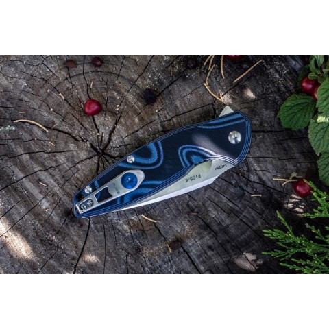 Ніж складаний туристичний Ruike Fang P105-Q, (9.2 см) 14C28N / G10 синій