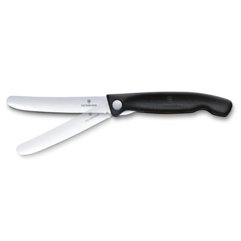 Нож кухонный складной Victorinox SwissClassic 11 см, скругленный, черный