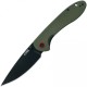 Нож CJRB Feldspar Black Blade, AR-RPM9 Steel, ц:green
