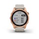 Смарт-часы Garmin fenix 7S Solar розово-золотистые со светло-песочным ремешком
