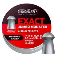 Пули пневматические JSB Diabolo Exact Jumbo Monster Redesigned SHALLOW 1,645 г 5,5 мм 200 шт/уп