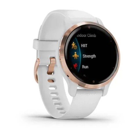 Смарт-годинник Garmin Venu 2S білий із рожево-золотистим безелем