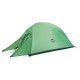 Намет надлегкий одномісний з футпринтом Naturehike Cloud Up 1 Updated NH18T010-T, 210T, зелений