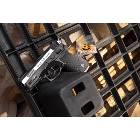 Пистолет пневматический ASG CZ 75D Compact Nickel. CO2. BB кал. 4.5 мм