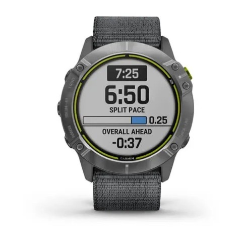 Смарт-часы Garmin Enduro стальные с серым нейлоновым ремешком UltraFit
