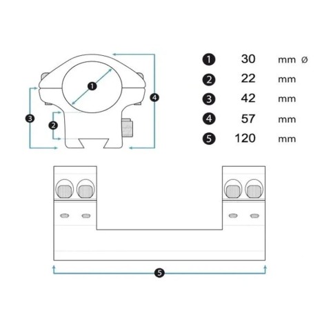Моноблок Vector Optics 30 мм на ластівчин хвіст зі зменшенням віддачі