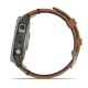 Смарт-годинник Garmin fenix 7 Pro Sapphire Solar Edition титановий з каштановим шкіряним ремінцем
