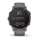 Смарт-часы Garmin fenix 6S Pro Solar Edition аметистово-стальные с серым замшевым ремешком
