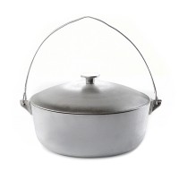 Котел алюмінієвий з кришкою та дужкою СИЛА 255мм 4л
