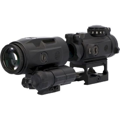 Комплект Sig Optics колiматор ROMEO-MSR 2 MOA та магнiфер JULIET3-MICRO 3X22MM FDE