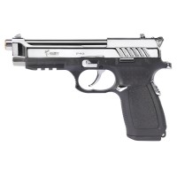 Стартовий пістолет KUZEY F92#2 Shiny Chrome Plating/Black Grips