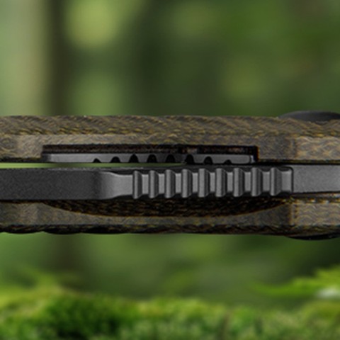 Ніж складаний туристичний Ruike P123-MB, (9.2 см) 14C28N / мікарта коричневий