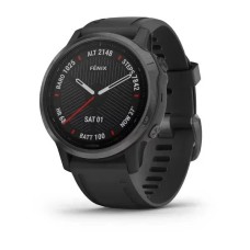 Смарт-часы Garmin fenix 6S Pro Sapphire серые DLC с черным ремешком