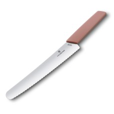 Нож кухонный для хлеба Victorinox Swiss Modern, серрейтор, 22 cм, абрикосовый, блистер