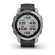 Смарт-часы Garmin fenix 7 серебристые с ремешком графитового цвета