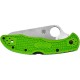 Ніж Spyderco Salt 2, серрейтор, LC200N, FRN green