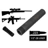 Глушник розбірний 2в1 з ДГК AFTactical S44M24 M242 .223 1/2