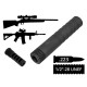 Глушник розбірний 2в1 з ДГК AFTactical S44M24 M242 .223 1/2