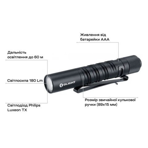 Ліхтар Olight I3T EOS Black