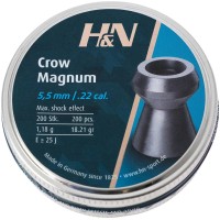 Пули пневматические H&N Crow Magnum кал. 5,5 мм. Вес - 1.18г