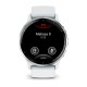 Смарт-годинник Garmin Venu 3 білий зі сріблястим сталевим безелем і силіконовим ремінцем