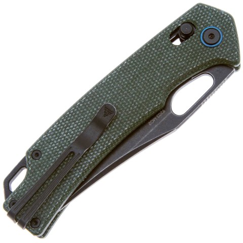 Нож SRM Retreiver 9203-MG2, 10Cr15CoMoV, зеленая микарта, черный