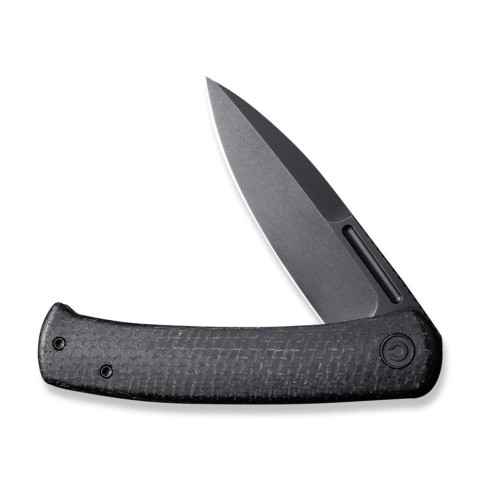 Ніж складаний туристичний Civivi Caetus Flipper, (8.8 см) Damascus / Carbon Fiber