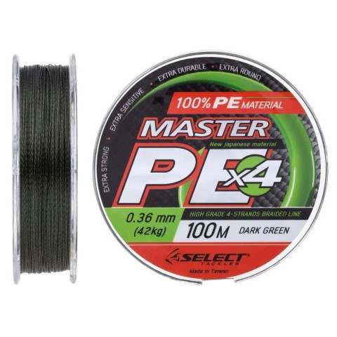 Шнур Select Master PE 100m (темн.-зел.) #4.5/0.36mm 93lb/42kg