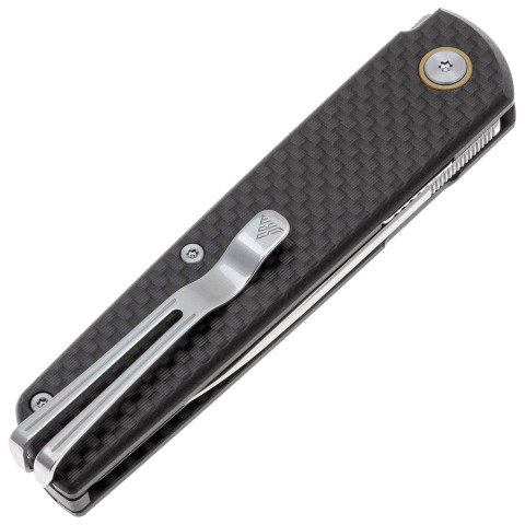 Ніж SRM Qrick 408L-KB, Sandvik 14C28N, G10 + carbon fiber, чорний