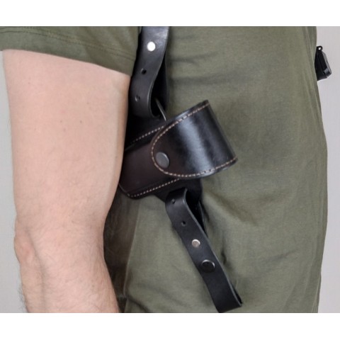 Кобура шкіряна оперативна для Beretta-92FS двостороння + чохол/обойма