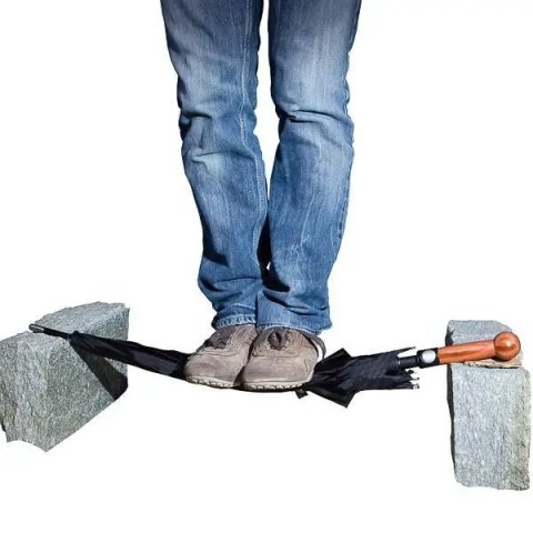 Зонт Krisenvorsorge & Sicherheit UG мужской,рукоять шар. черная