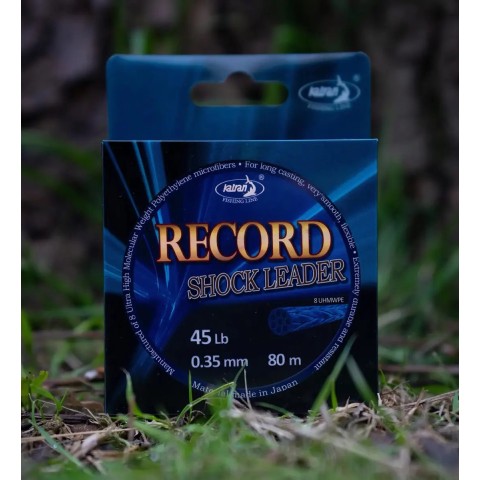 Шоклидер Katran Record Braided Shock-Leader 80m 0.35mm 45lb (dark green )