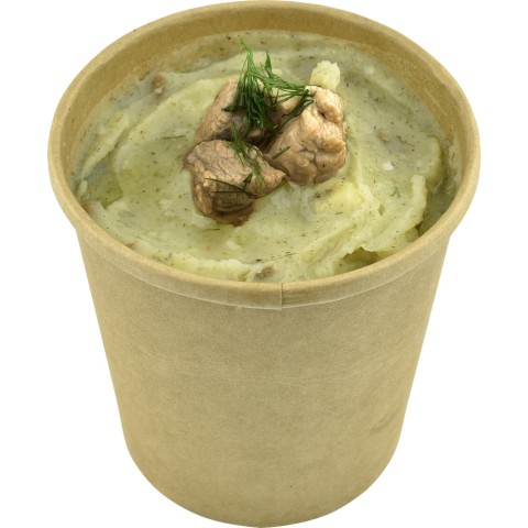 Картопляне пюре з телятиною Happy Elk  прозора упаковка