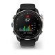Смарт-годинник Garmin Descent Mk3i (51 мм) сріблясто-чорний PVD титановий з чорно/сірим силіконовим ремінцем