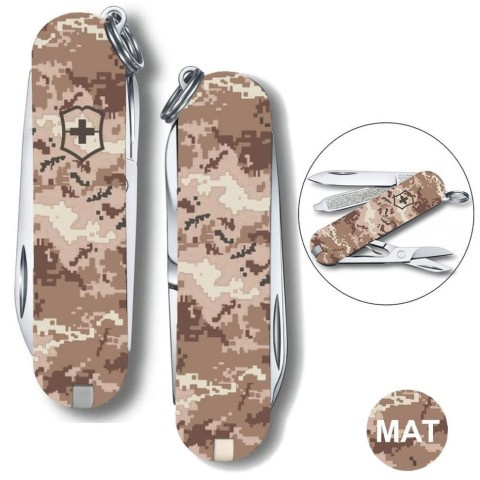 Складаний ніж Victorinox CLASSIC SD ARMY Піксель пісочний 0.6223.7.W3944pw