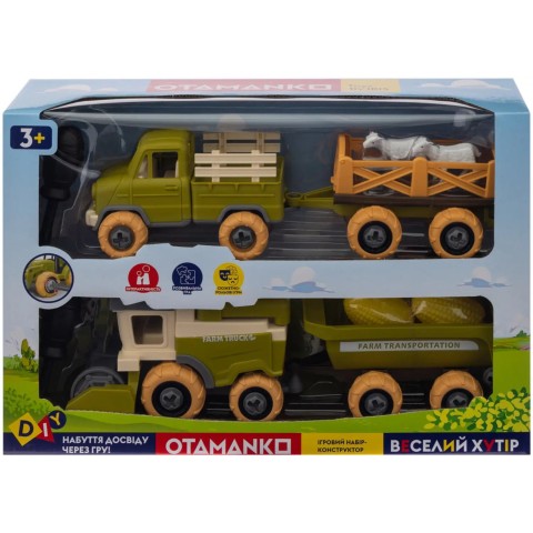 Игровой набор OTAMANKO Веселый хутор (комбайн с прицепом