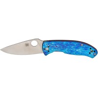 Нож Spyderco Tenacious, D-2, Titanium ц:blue