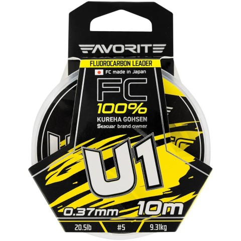 Флюорокарбон Favorite U1 FC 10m #5.0/0.37mm 20.5lb/9.31kg