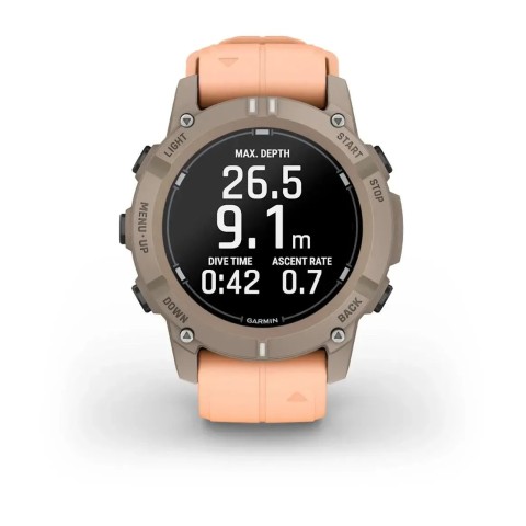Смарт-часы Garmin Descent G2 цвета палома с ремешком цвета розовая ракушка